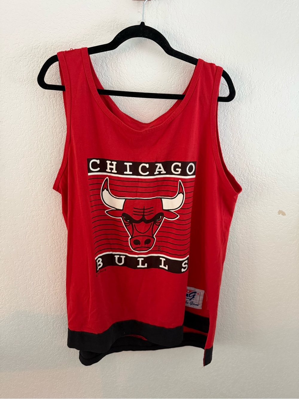 Chicago Bulls Red Tank Top with Logo